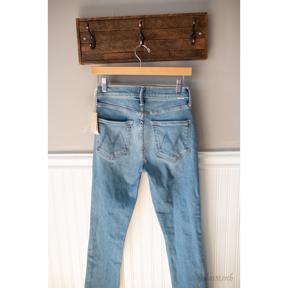 Mother The Mid Rise Dazzler Ankle Fray Jeans Riding The Cliffside 27 NWT - Picture 5 of 5